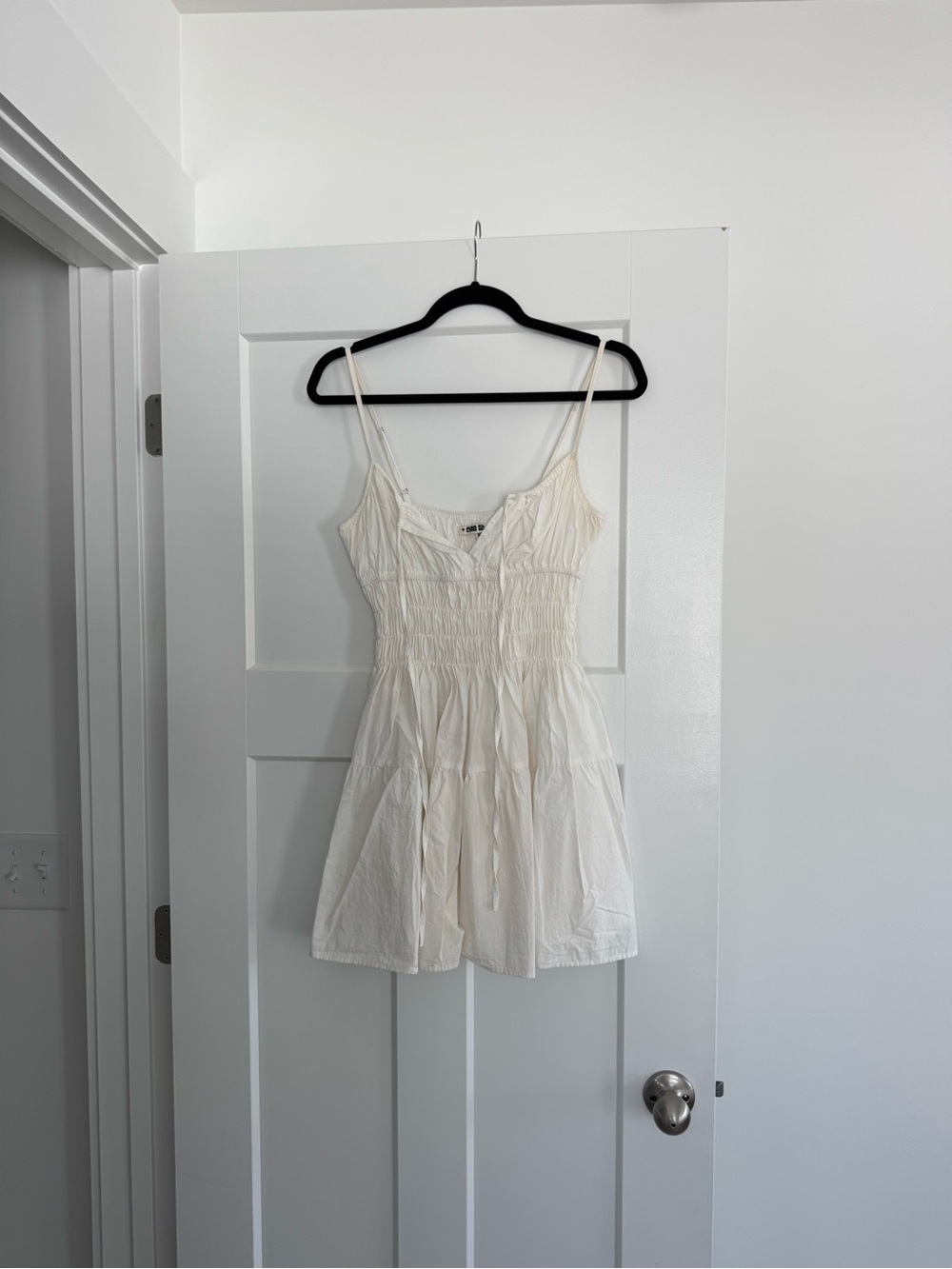 Ciao Lucia White Smocked Mini Sundress - Picture 3 of 7